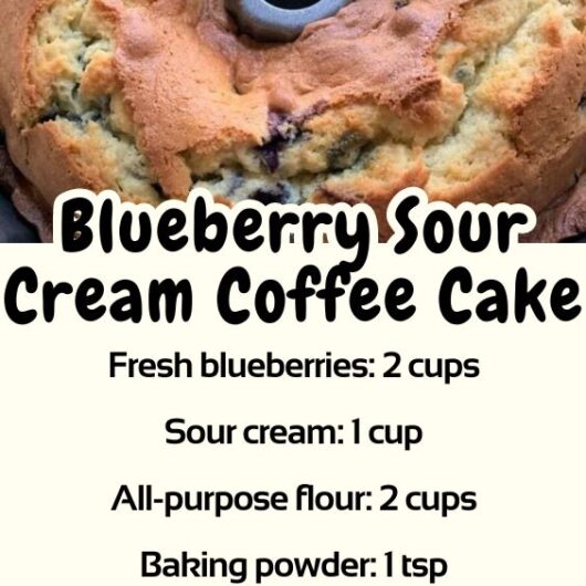 Dessert Recipes - Blueberry Sour Cream Coffee Cake