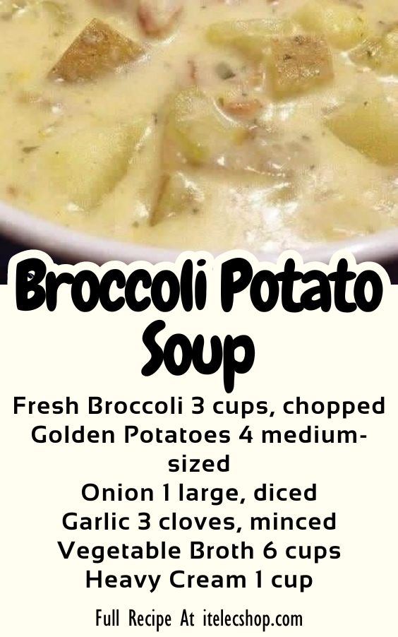 Dessert Recipes - Broccoli Potato Soup