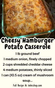 Dessert Recipes - Cheesy Hamburger Casserole